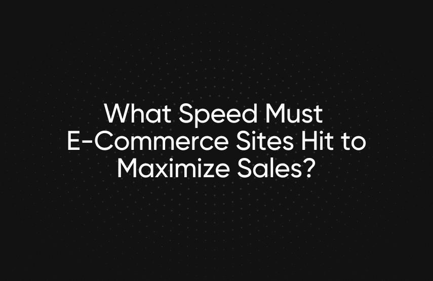 e-commerce site speed