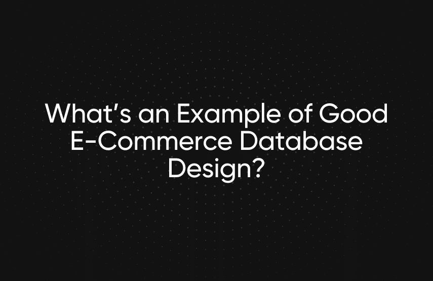 e-commerce database design