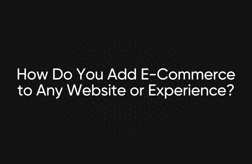 add e-commerce to website