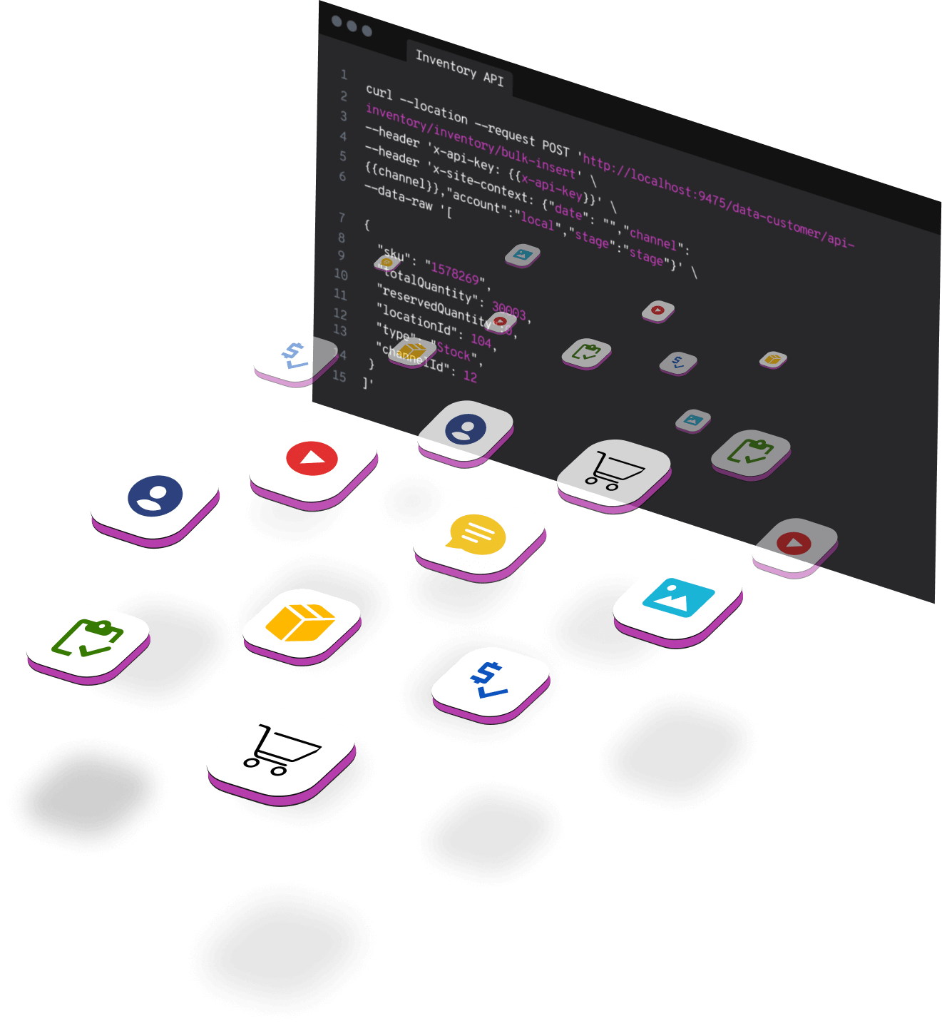 This is an image displaying the full suite of APIs available with fabric.