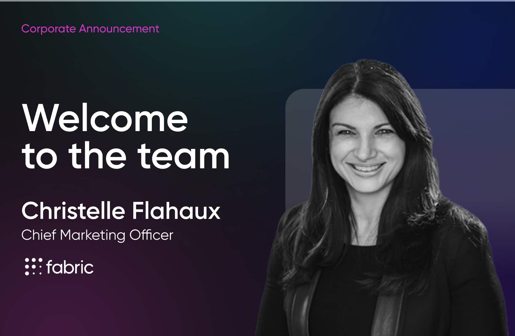 blog header announcing christelle flahaux as the new CMO