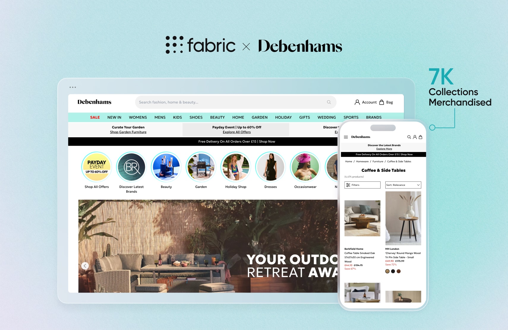 Debenhams Powers 3 Million Product SKUs with fabric's Modern Omnichannel Commerce Platform