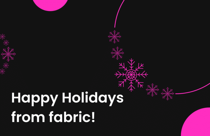 Happy Holidays 2025 from fabric