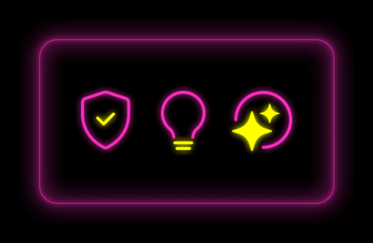 fabric's NEON icons for trust, innovation, and commerce-specific AI